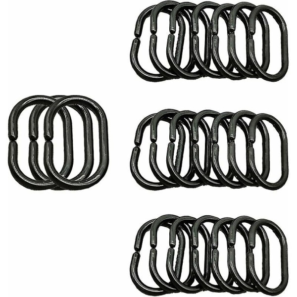 24-pack duschdraperiringar C-ringar krokar i badrummet 24-pack duschdraperiringar för badrumsfönsterstång