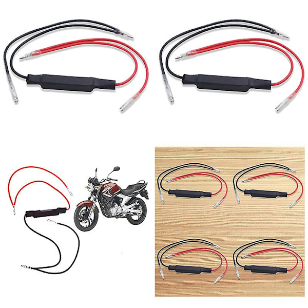 Motorcykel LED Blinklys 4 stk. 12V Motorcykel Blinklys Indikator Modstand Adapter Blink Fix Fejl (10W)