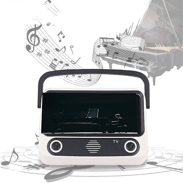 Trådlös Bluetooth-högtalare Retro Portabel TV Bluetooth-högtalare Portabel Ställ TV Radio Kort Ljud