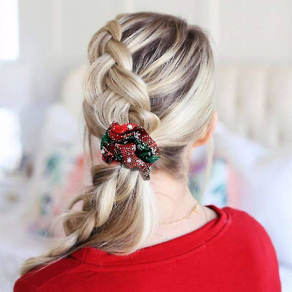 Kvinnor, nya, huvud, jul, kors, hårband, hållare, band, knut, flickor, scrunchie, elastisk, år, snöflinga, pannband, presenter, hästsvans, kanin (21)