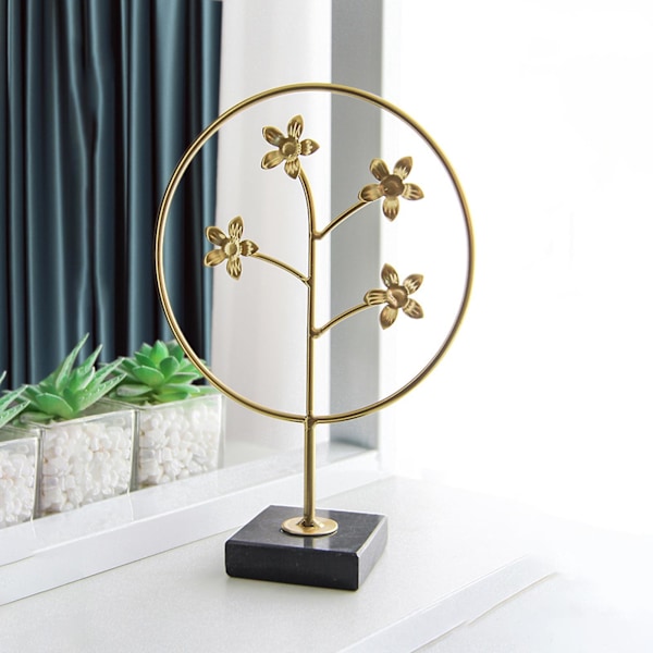 Konstverk Ornament Guld Ginkgo Blad Miniatyr Dekorationer Blomma Hantverk Ornament (E)