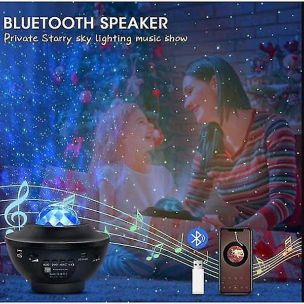 Barsinfi Stjärnhimmelprojektor, Planetarium LED-projektor Nattljusläge, Ocean Stjärnhimmelprojektor Ljus Justerbar Ljusstyrka Bluetooth/fjärrkontroll