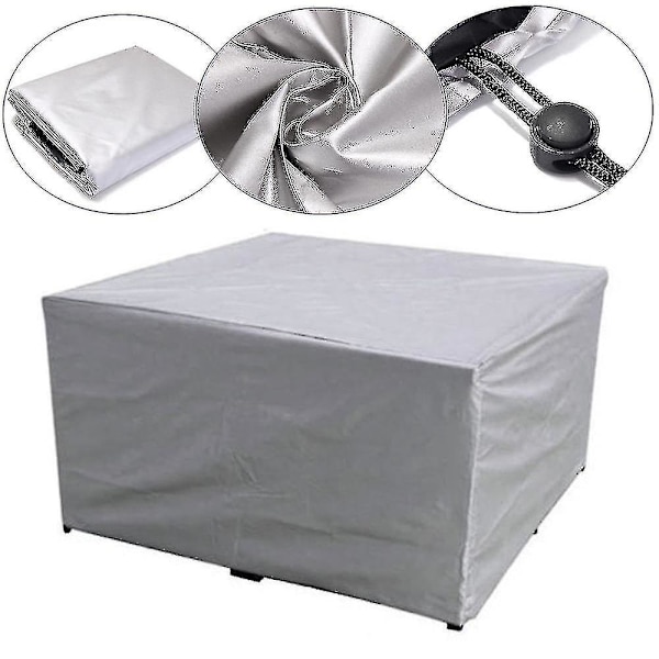 70+ Storlekar Vattentäta Utomhus Patio Trädgårdsmöbelöverdrag Regn Snö Stolsöverdrag (123X61x72cm)