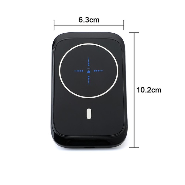 Magnetisk trådløs billader kompatibel med telefoner i 12-serien uten deksler og magnetdeksler, rask trådløs bilfeste med sikker luftventilklemme