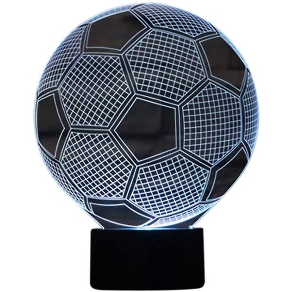 3d optisk illusion ljus LED nattlampa Fotboll modell, Touch bordslampa hus dekoration 7 färger