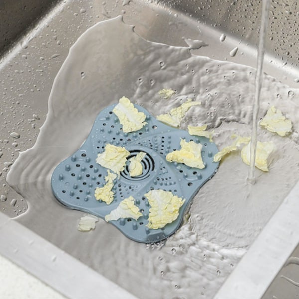 Hårfanger Slitesterk silikon hårstopper dusjavløpsdeksler for baderom badekar og kjøkken 5 pakke