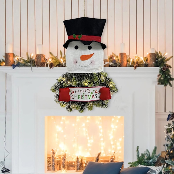 Julgranspynt Gammal Man Snögubbe Nötknäppare Skapa Julhängande Dekorationer（C）