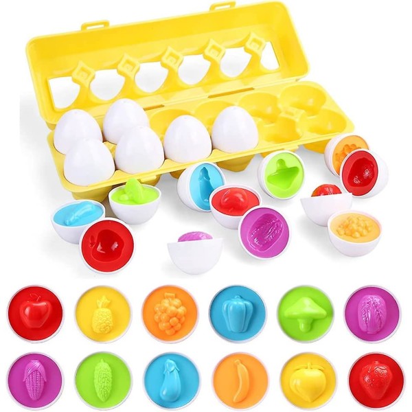 12 delar matchande set form sortering färgigenkänning leksak tidig utveckling Acsergery present