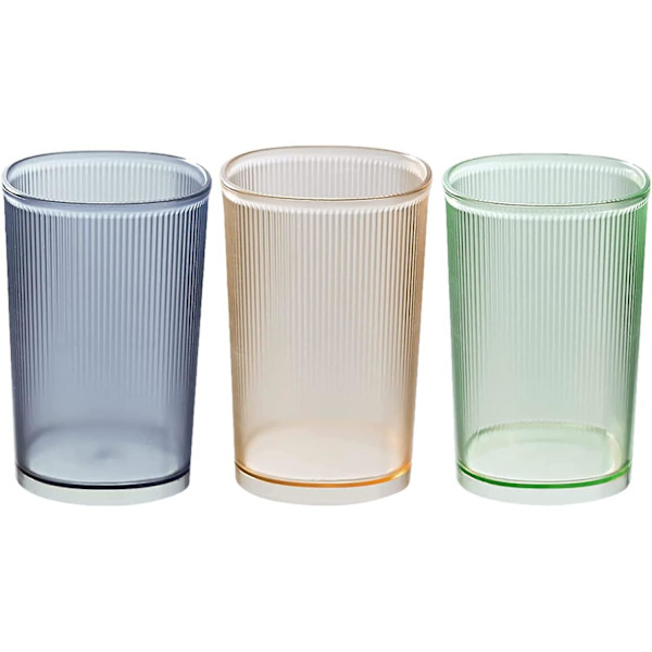 Tannbørsteholderkopp, 3 stk plastbeger tannbørstekopp, varmebestandig gjennomsiktig tannbørstekopp, gjenbrukbar