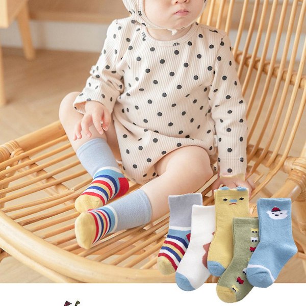 Sarjakuva tyttöjen lasten sukat keskiputkella liukumattomat löysäsuiset baby
