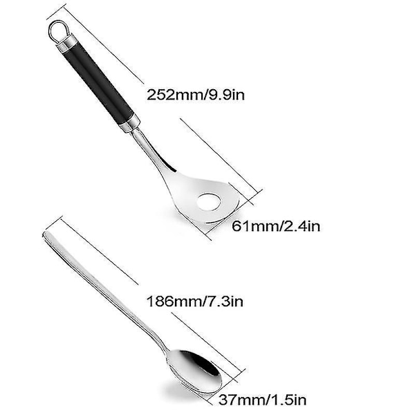 Köttbullsformare i rostfritt stål, non-stick köttbullssked med upphängningshål, kökstillbehör, 2-pack