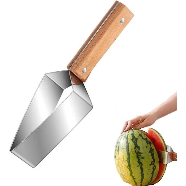 Vannmelonskjærer, Vannmelonskjærer Cutter - Rustfritt Stål Melonskjærer - Vannmelonskjærer Slicer Verktøy, Multifunksjonell Fruktskjærer