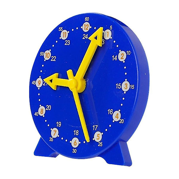 Cm Kids Wealth Learning Clock, Student Learning Clock Teaching Time 12/24 Hours Gear Clock 4+ Years (Blå)