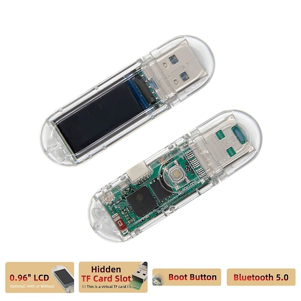 T-Display Nerdminer T-Dongle-S3 med LCD Bitcoin Hashrate 70KH/S 16M Flash Support WiFi Bluetooth TFCcard USB med LCD