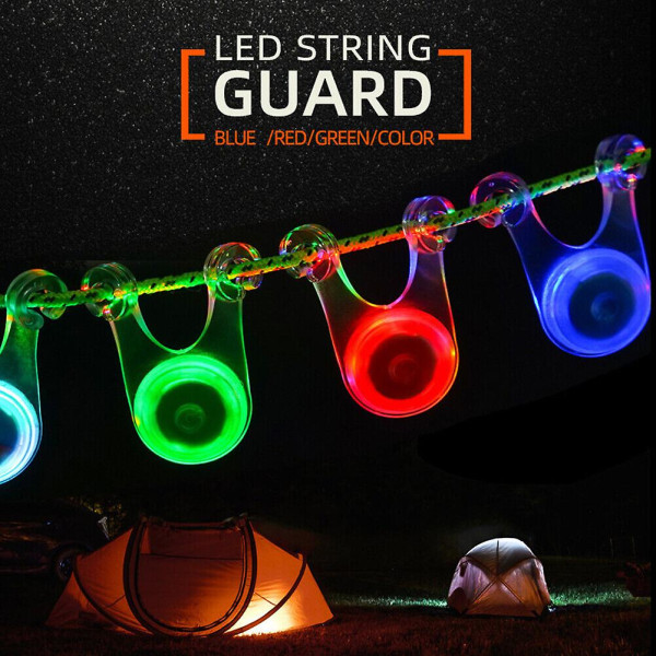 5 stk Utendørs campingtelt Tau hengende LED-lyssnor Sykkelbaklykt (rød),3,5*2,1*6,2cm