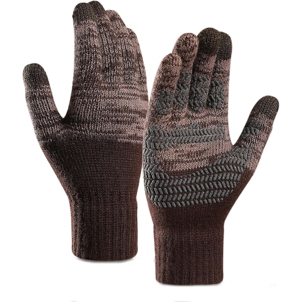 Vinterstrikhandsker, varme handsker med touchskærm, varme fleecehandsker med fuld dækning