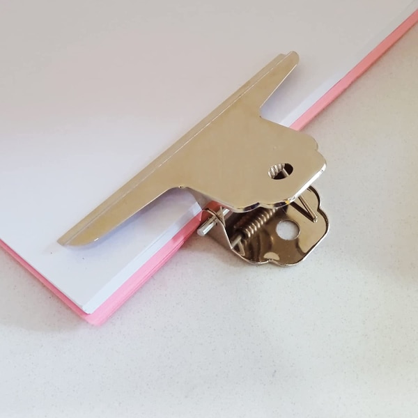12 Bulldog Clips i rostfritt stål