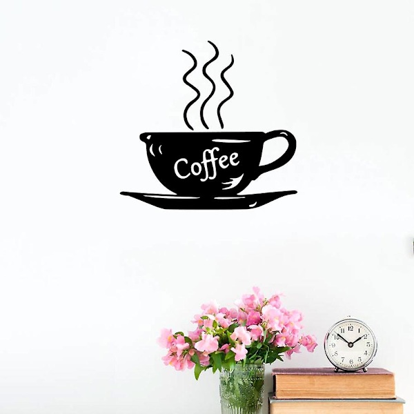 En uppsättning kaffekoppsväggsdekaler, väggdekoration för vardagsrum sovrum kontor kök - väggdekal