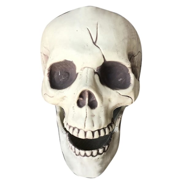 Läskig Plast Skalle med Öppen Mun Skelett Spökhus Dekoration Halloween Rekvisita
