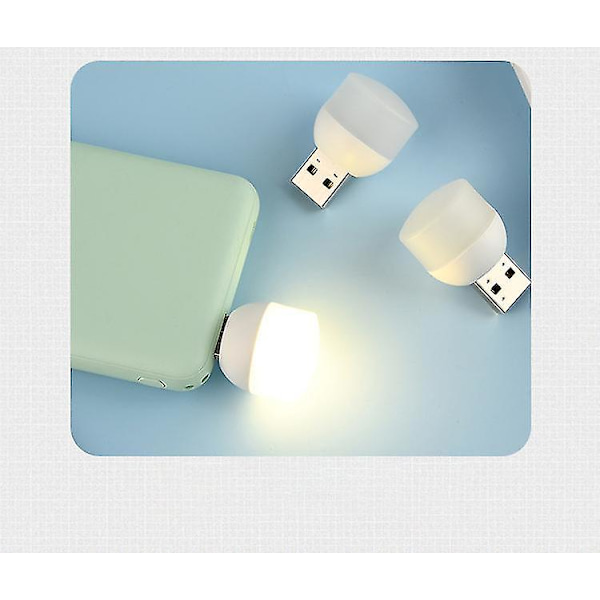 Usb-lampor för bil, mini Usb-lampor LED varm glödlampa plug-in nattlampa bil interiör atmosfärslampa (4 st, varmt ljus färg)