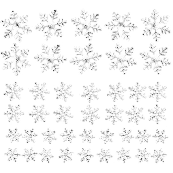 1000 stk Snøflak Konfetti-dekorasjoner til vinter Konfetti Snøfestpakke