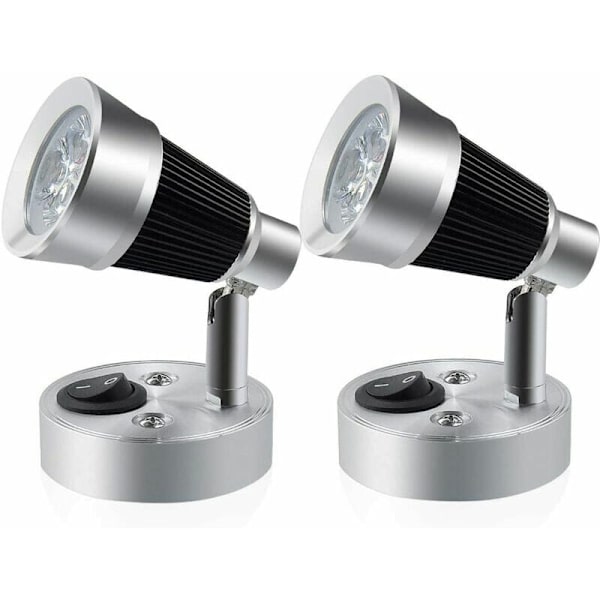 12V LED RV-läslampa, 3W RV-läslampa RV-strålkastare vägglampa för RV inomhus