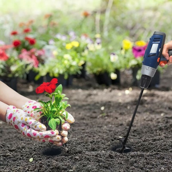 Trädgårdsborrveke, spiralborr, praktiskt planteringsverktyg, gräv hål odla djupt, blomlök Hex-trädborr planteringsborr (Ø 46×370 mm)