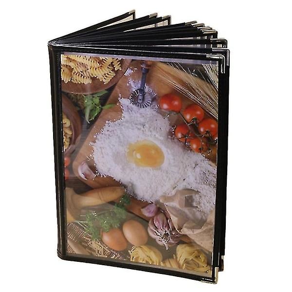 Transparent restaurant menu cover for A4 size Book style Cafe Bar 10 pages 20 View