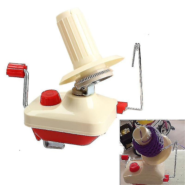 Swift Garn Fiber String Ball Ull Winder Hållare Plast Handhållen Axel Syverktyg
