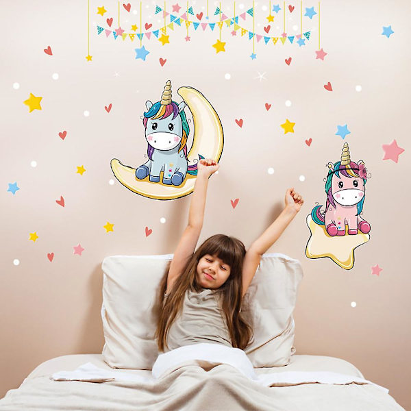 Cartoon Unicorn Väggdekaler