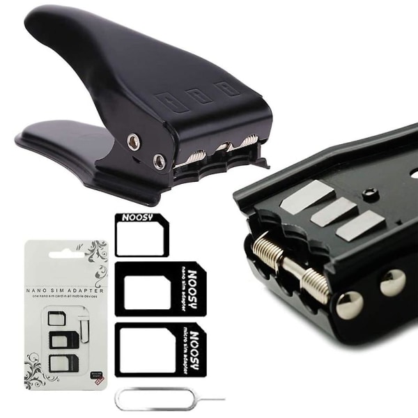 Universell 3 i 1 stans / standard SIM / Micro SIM / Nano SIM-kortstans för alla SIM-kort för smartphones / surfplattor inkl. SIM-adapter + 1 SIM-kortslucka