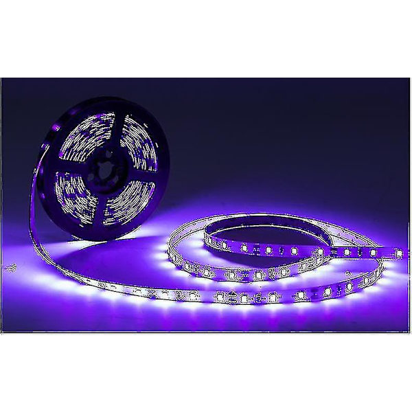 UV-lysstripe Svartlys med fjernkontroll 385-400nm 12v/3a Fleksible svartlys armaturer for Halloweenfest Kroppsmaling Soverom Innredning Svartlys