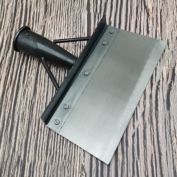 Utendørs hagerengjøring flat skyve robust skarpt blad rengjøringsspadehode for utendørs hagegress, 20 cm
