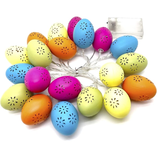 10 fot 20 Led eggestrenglys dekorasjoner Batteridrevne dekorative eggelys, fest, ferie, hjemmedekorasjoner (10 led 4,9 fot)