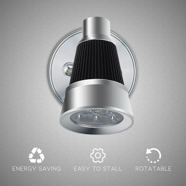 12V LED RV-läslampa, 3W RV-läslampa RV-strålkastare vägglampa för RV inomhus