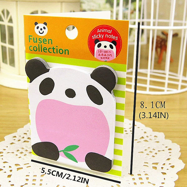 8 kpl Eläin Kissa Panda Söpö Kawaii Liimamuistilaput Muistilappu Koulutarvikkeet