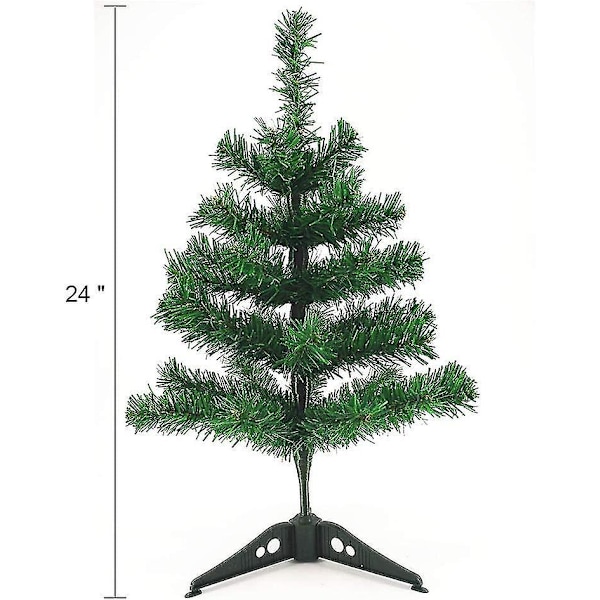20\"/50cm Bordplate Juletre, Kunstig Mini Julegran Med Led Lyslenke & Pynt (Juletre)