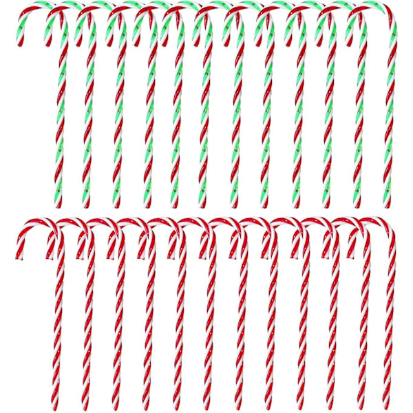 Julklapps-akrylklubbor 24 stycken, Vridna Plastklubbor