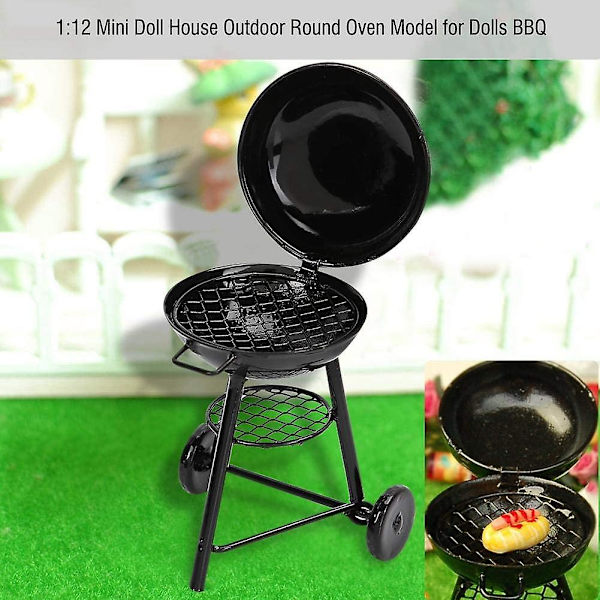 1:12 Skala Barn Grill Miniatyrmodell Kit Hobby Kit Mini Ugn Köksredskap Dockhusmodell Låtsaslek Leksak Barnens Födelsedagspresent Över 3 År Gammal