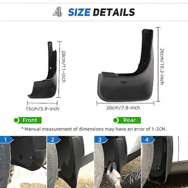 Stänkskydd Toyota Corolla Altis E140 2007-2013 Stänkskydd Stänkskydd Fram Bak Stänkskydd Fender 2008 2009 2010
