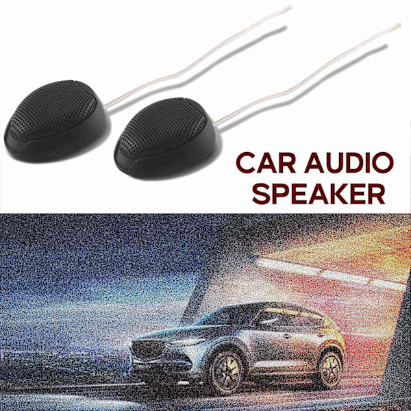 2 st Bil Universal 12V 1000W Mini Audio Diskanthögtalare för Bil