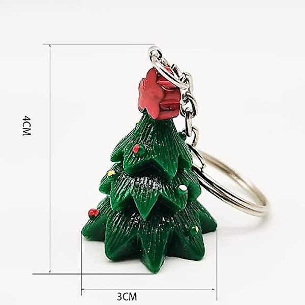Jultema 3d julgranformad nyckelring för barnfestgåvor, grön, 1.181.184.13