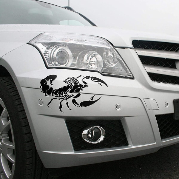 Bildekal Vinyldekalklistermärke för 3D Scorpion Pattern Cool Auto Decal Paste Dekoration 2st