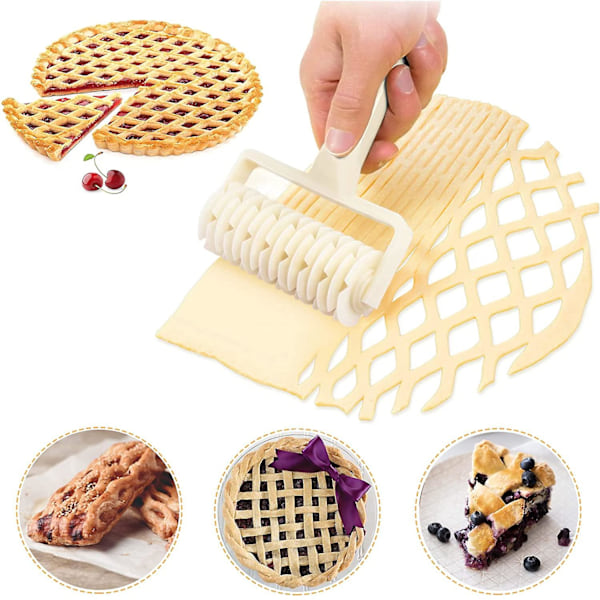 20CM*12.2CM Gittervalse, Tærte Pizza Cookie Dejvalse Gitter Husholdningsbagning Kageværktøjer (Plastik Gittervalse) 50stk