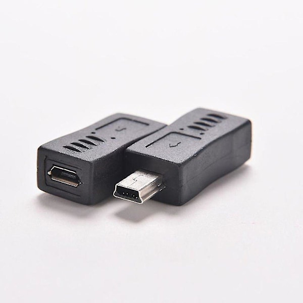 2 stk. Sort Micro USB Hun til Mini USB Han Adapter Oplader Konverter Adapter Dropshipping