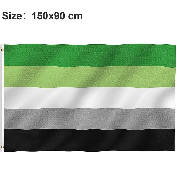 90*150 cm Ingen romantisk flagga - blekningssäker - Canvas Header och dubbelsömmar - Polyester med mässingshylsor flagga