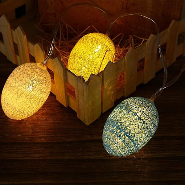 Påskljus 1,65 m 10 LED-slingor Dekor LED-slinga Påskdekoration Ljus för påskfester Lager Födelsedagsfest (batteri ingår ej)