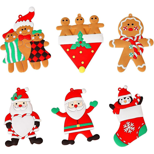 Juldekorationer, pepparkaksgubbe-prydnader till julgranen, juldekorationer pepparkaksgubbe-prydnad