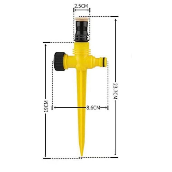 360 graders roterende automatisk vanningssystem, hagesprinkler, multifunksjonell justerbar hagesprinkler for utendørs hageplener, hagesprinkler,