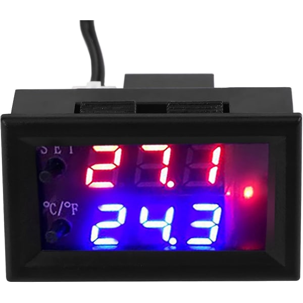 DC 12V Digital Termostat All Purpose Digital Temperaturstyring med Sensor, Temperaturområde: - 50℃~110℃